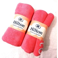 Tuala Hilton Serap Air Towel Travel plain berwarna Tuala HOTEL Hantaran Gubahan Tuala Hilton Plain C