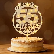 Cake Decoration 55th Birthday Woman Man Seutgjie 55th Birthday Anniversary Wedding Anniversary Cake 