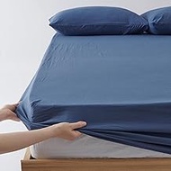 Kumori Fitted Sheet, Wide King, 78.7 x 78.7 inches (200 x 200 cm), Washable, Soft, Texture, Solid, D