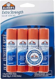 ELMERS Extra Strength Office Glue Sticks, 0.28 oz Each, 4 Sticks per Pack (E5010)