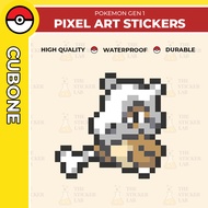 The Sticker Lab - Pokemon Pixel Stickers - 0104 CUBONE (High Quality & Waterproof Stickers)