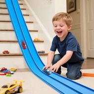 Flexible Track Toy DIY Dual Track Racing Track With 4 Shock-Absorbing Toy Cars, Rollable Track, Chil