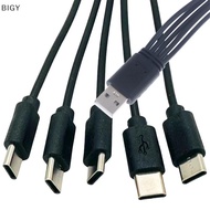 [IBY] 1/2Pcs 20cm USB To Type-c Splitter Adapter Cable 2/3/4/5 Port USB C Splitter Cable USB To Type