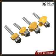 {Big Sale} 4pcs 1/4 inch Shank Round Over Bead Edge Forming Router  1/2 3/8 1/4 1/8❀