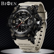 BIDEN Men Digital Watch Waterproof Casual Multifunction Dial Silicone Strap Original Guy Wrist Watch