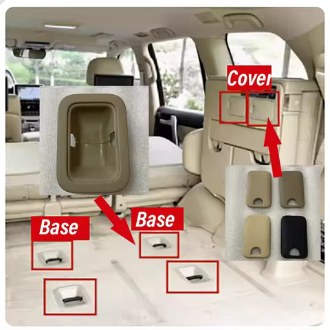 1Pc Third Row Seat Lock Hook Cover Rear Seat Floor Cover Carpet Bracket Base Cover For Toyota Land C