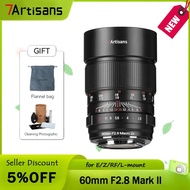 7artisans 60mm F2.8 2X Magnification Macro Full-Frame Manual Focus Prime Lens for Canon RF Sony E Ni