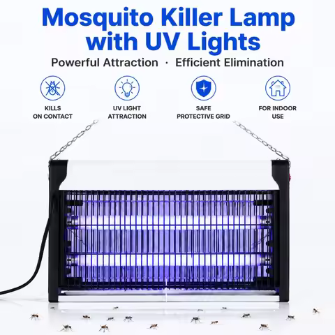 Electric Mosquito Killer Lamp with UV Light Insect Killer Fly and Moth Trap for Home, Patio and Gara