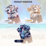 Dystore Summer Boys Set Kids Wear Hawaiian Shirt Kid Hawaii Budak Lelaki Baju Budak Set Kids Suit Ba