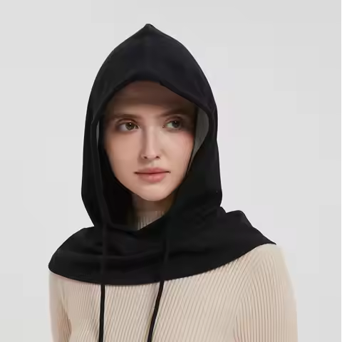 Anti Radiation Silver Fiber Fabric Face Head Cover EMF Shielding RF Blocking Hood Hat