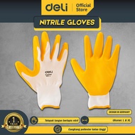 Deli Sarung Tangan Safety Polyester Dilapisi NItrile 1 Pack 12 Pcs EDL521031X
