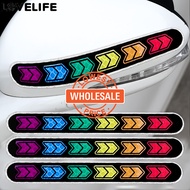 [ Wholesale Prices ]  Car Reflective Sticker - Body Styling Decal - Colorful Arrows Sign Tape - Night Warning Strips - Anti-scratch, Collision Prevention - Rearview Mirror Trim