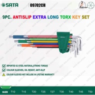 SATA 9Pcs Colour Series Extra Long Torx Key Set/Allen Key Set/ Torx Allen Key T10 to T50 Sata Tools