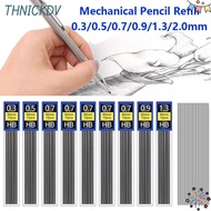 THNICKDV 6 Boxes Mechanical Pencil Lead, Graphite Erasable Automatic Pencil Refill, Replace Black 0.