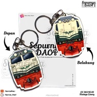 GANTUNGAN PJKA Vintage Livery CC203 Locomotive Keychain