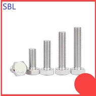 316 stainless steel hexagon screw, full tooth bolt DIN933 extended hexagon head screw M8/M10/M12 * L