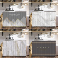 Simple Marble Cabinet Curtain for Kitchen Cover Short Curtain Cabinet Customize Kitchen Curtain Velcro Tape Japanese Style Cabinet Mat Cover