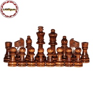LANfigure 32Pcs/Set 2.2 Inch Wooden Chess Pieces International Word Chess Game Chess Piece Entertain