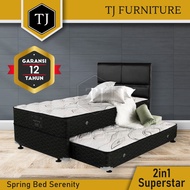 Elite Serenity Springbed 2in1 Superstar / Kasur Springbed 2 in 1 Sorong Ukuran 90 - 100 - 120 Full S