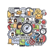 COD 50 PCS Waterproof Sticker Service Customer Stickers – Ideal to Protect and Decorate Laptop Goods