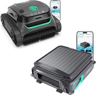 WYBOT S2 Cordless Robotic Pool Cleaner+WYBOT F1 - Solar Powered Robotic Pool Surface Skimmer Robot