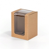20 hộp giấy 8x8x10cm có cửa'sổ trong suốt, phù hợp đựng ly rượu vang 9 oz, nến, quà tặng tiệc cưới c