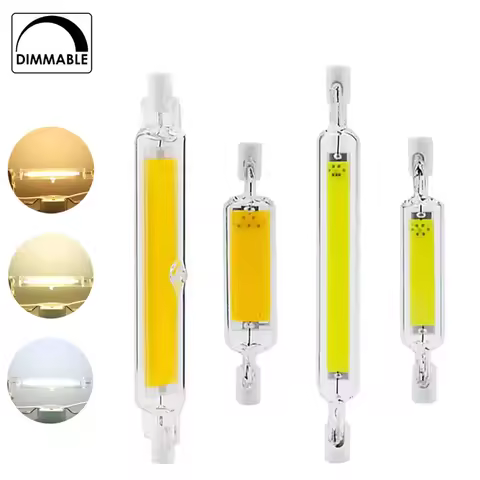 2X Dimmable R7S Led Light Bulbs Cob Tube 78Mm 118Mm Bulb 20W 110V 220V 240V Warm White Glass Spot Ce