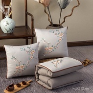 Quilt Cotton Embroidered Nap Cushion Pillow Pillow Inner Car Summer Chinese Style Car Quilt Office D