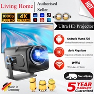 【Upgraded Version】Smart Projector HY320mini Hard Decoding 4K1080P Ultra HD Android IOS Mini LED Blue