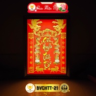 Bài Vị Cửu Huyền Thất Tổ In Tranh Trúc Chỉ CHÂN THIỆN MỸ Trang Trí Bàn Thờ Gia Tiên BVCHTT-21