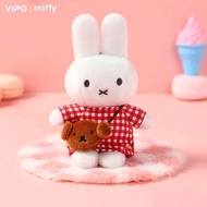 VIPO | MIFFY Miffy MIFFY เดินทางชุดสะสมแขวนตุ๊กตาตุ๊กตาขยับแขนขาได้ตุ๊กตาพวงกุญแจห้อยกระเป๋า Boneka
