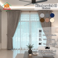 NR CURTAIN- Langsir Blackout 90%+ kain KAMBERWICK III SIAP JAHIT CANGKUK & RING Lebar 340cm-400cm x 