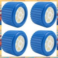 (ZWNA) 4PCS Boat Trailer Ribbed Wobble Rollers Trailer Roller Boat Ramp Rollers Boat Lift Wheels Kit