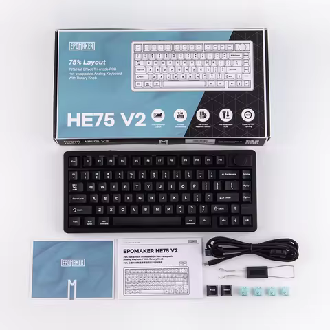 Pre-order EPOMAKER HE75 V2 Magnetic Switch Mechanical Keyboard: 75% ANSI US Layout, Gasket Mount w/