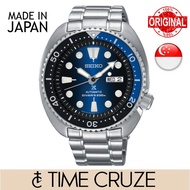 [Time Cruze] Seiko SRPC25J Prospex Turtle Japan Diver 200M Automatic Stainless Steel Black/Blue Dial Men Watch  SRPC25J