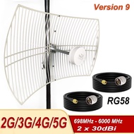 WiFi 5G 4G LTE 2x2 MIMO Parabolic Antennas for 4G LTE 5G Router Grid Directional 2.4/5.8GHz WiFi 4G 