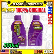 HIREV Engine Oil 2T 400 Improved Formula 500ML 0.5 Liter Lebih Wangi Super Racing HI-REV 2T400