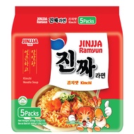 Jinjja Ramyun Kimchi 120g x 5's Halal Spicy Kimchi Korean Noodles