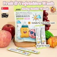 [SG] Baby Bottle Milk Bottle Liquid Cleanser Peach ❤️ Travel Bottle Brush Fruits Vegetable Wash Baby