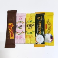 NO BRAND Peach tea Lemon Tea Chocolate drink Cappuccino 3 in 1 and yogurt powder drink per sachet