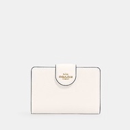 COACH OUTLET Coach Medium Corner Zip Wallet – Chalk