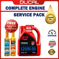 DUCAL Premium Engine Oil 15W40 API SM/CF 4 Litres ( FREE 1 Oil Treatment & Engine flush ) 15w40 4L M