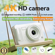 4K HD Kids Digital Camera–44MP Resolution, 8X Zoom, 2.4" Screen,Integrated Recording,Perfect for Cre