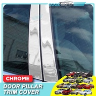 Proton Saga VVT MC1 MC2 2016 - 2026 Door Window Pillar Trim Cover Chrome Black Gold Rose Penutup Tri
