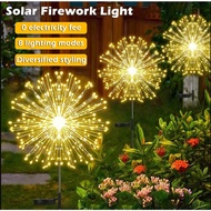 Solar Fireworks Light 120LEDS 8 Modes Waterproof Fairy Lights for Outdoor Garden Lawn Christmas lamp