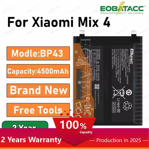 2026 Years EOBATACC 100% New Xiao Mi BP43 4500mAh Replacement Battery For Xiaomi Mix 4 Mix4 Mobile P