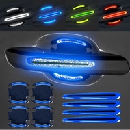 Car Door Handle Sticker, 3D Carbon Fiber, 8 Items, Anti-Scratch Sticker, Car Safety Reflective Strip
