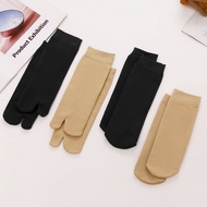 Qstar Comfort Low-Cut Split-Toe / Normal Socks Stokin Muslimah Pendek Berjari & Biasa Hitam Kulit