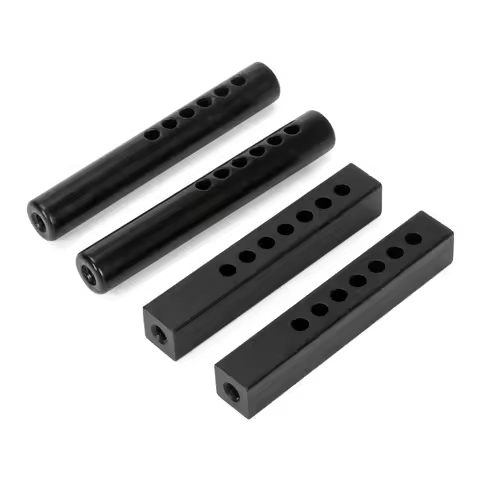 2PCS Metal Bumper Mount Holder Post Square/Circle with Screws for 1/10 RC Crawler Car Axial SCX10 90