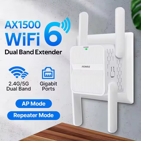 WiFi 6 AX1500 WiFi Repeater Dual Band 2.4G&5GHz Wireless Wi Fi Extender Router 4*2dbi 802.11AX Anten